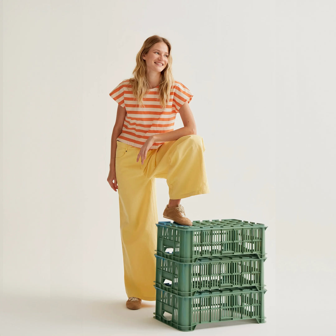 PANTALÓN - Compañía Fantástica, Wide Leg Amarillo