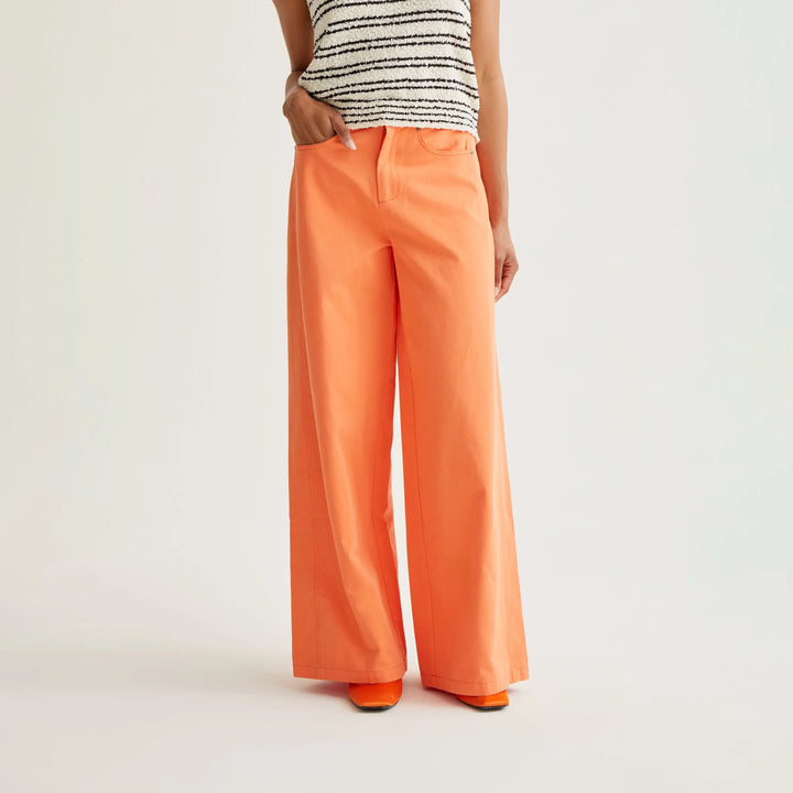 PANTALÓN - Compañía Fantástica, wide leg naranja