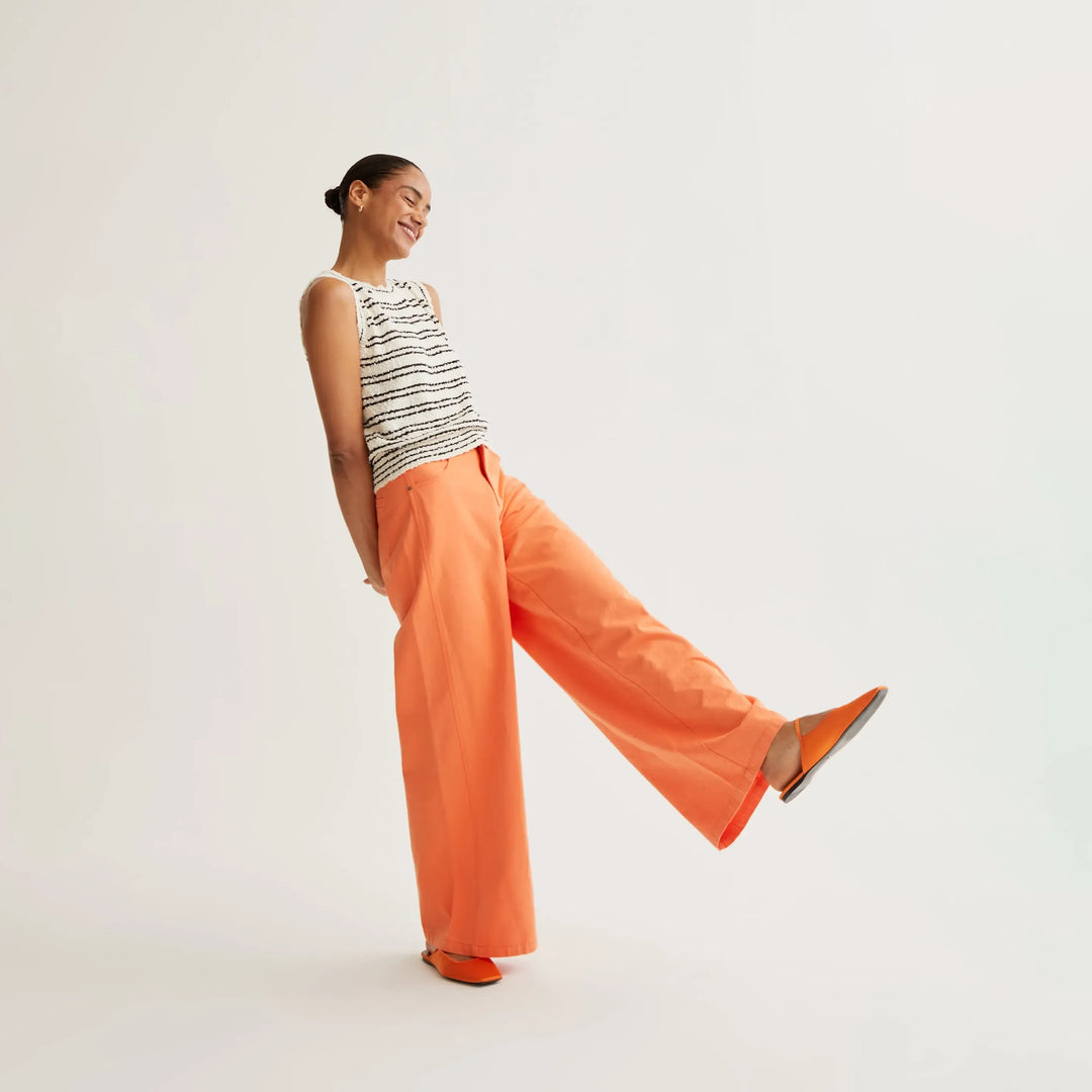 PANTALÓN - Compañía Fantástica, wide leg naranja