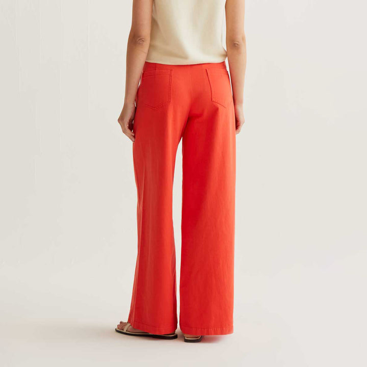 PANTALÓN - Compañía Fantástica, Wide leg rojo