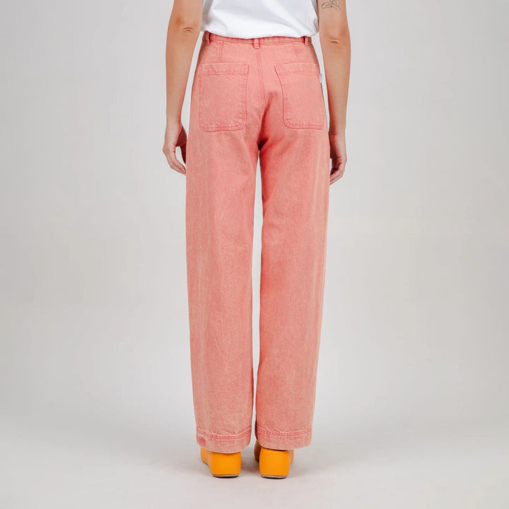 PANTALÓN - Brava Fabrics, Washed Denim Straight Leg Rosas