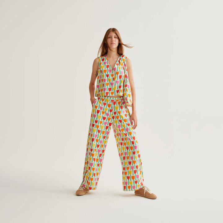 PANTALÓN - Compañía Fantástica, Estampado Tulipa