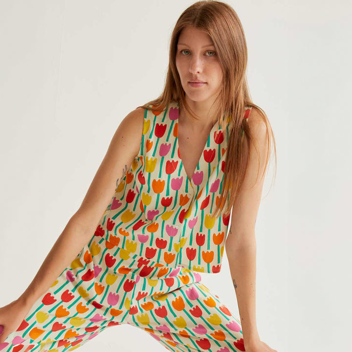 PANTALÓN - Compañía Fantástica, Estampado Tulipa