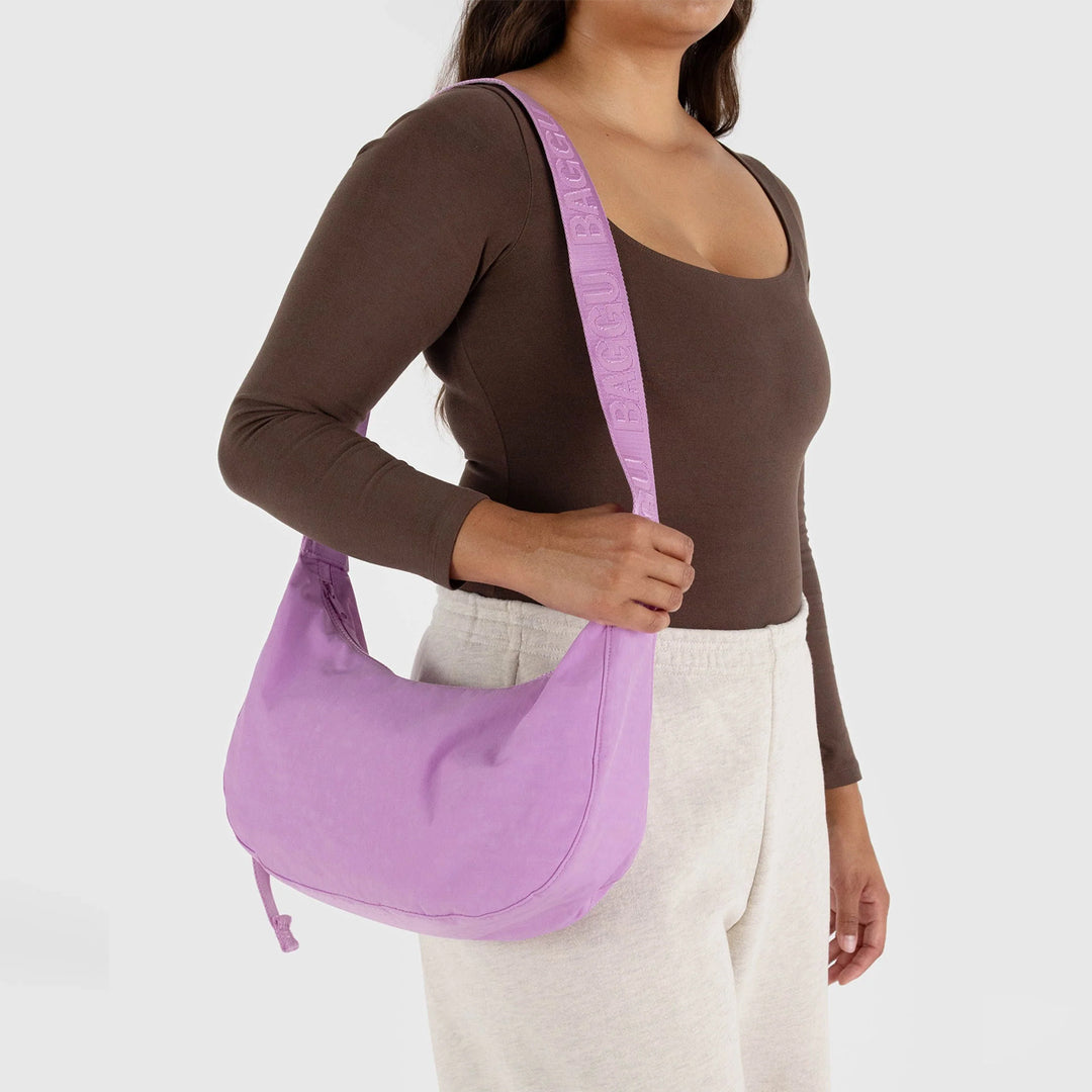 BOLSO - Baggu, Medium Nylon Crescent Bag Peony