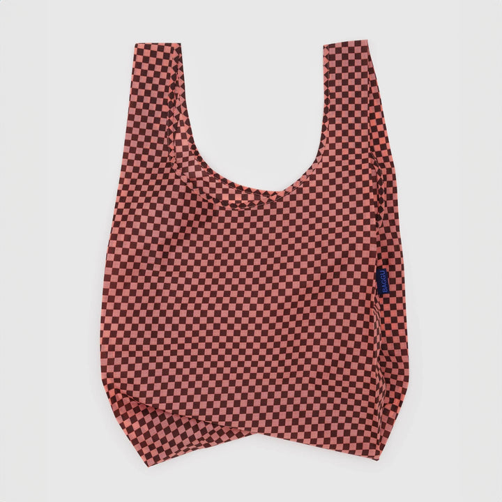 TOTE BAG - Baggu, Pink Brown Check