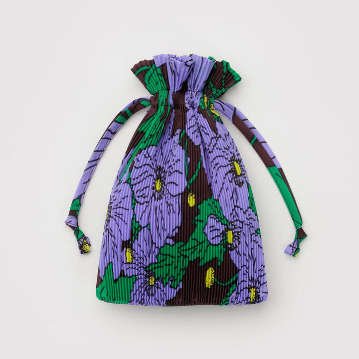 TOTE BAG - Baggu, Pleated Maroon Poppy