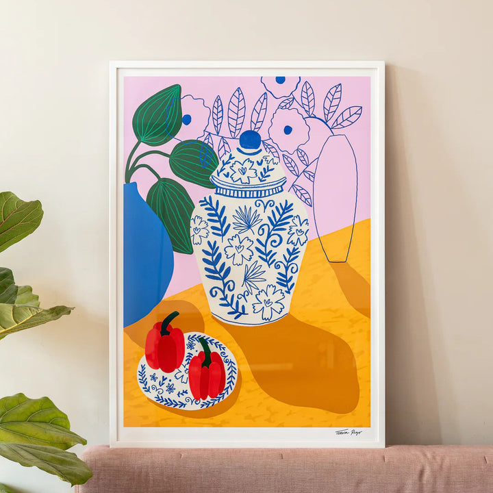 ILUSTRACIÓN - Teresa Rego, Porcelain & Peppers Print