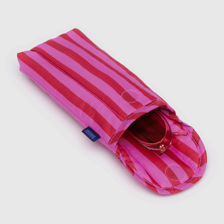 FUNDA DE GAFAS - Baggu, Pink & Red Painted Stripe