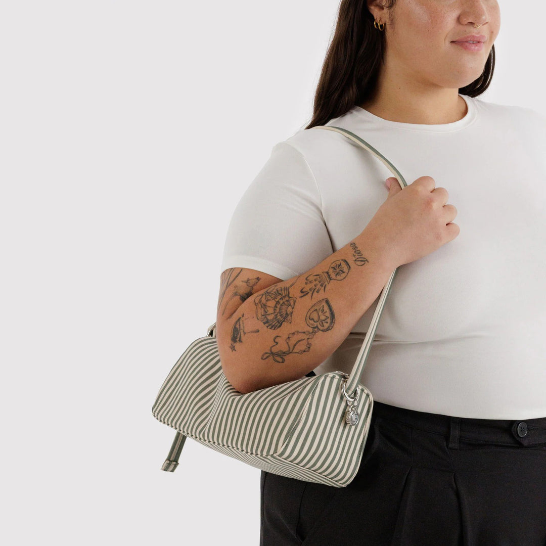 BOLSO - Baggu, Sage Stripe Loaf Bag