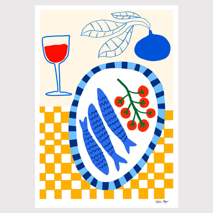 ILUSTRACIÓN - Teresa Rego, Sardines Dinner