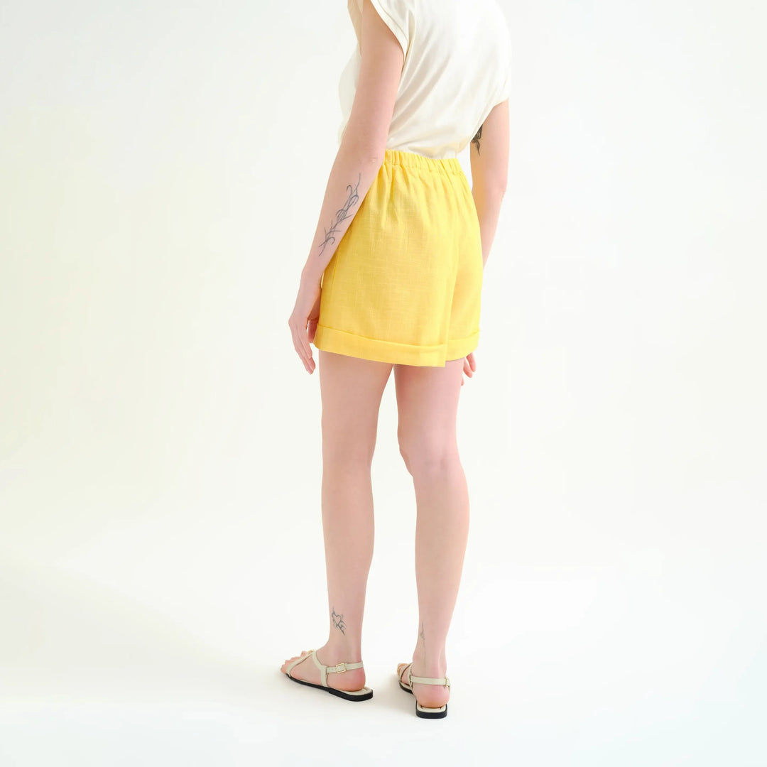 SHORTS - Compañía Fantástica, Giallo cotone
