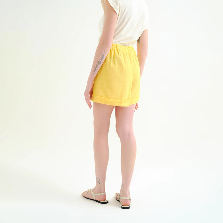 SHORTS - Compañía Fantástica, Giallo cotone