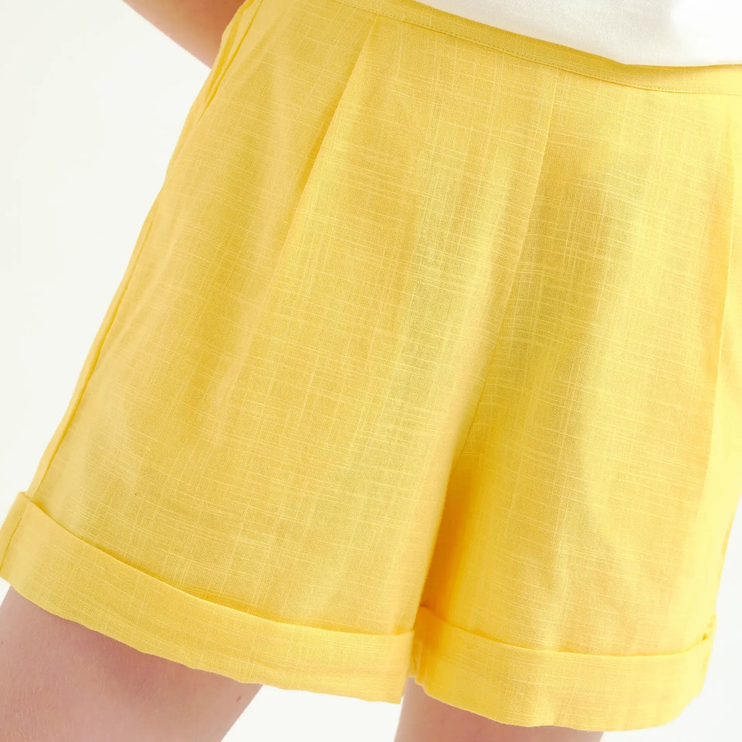 SHORTS - Compañía Fantástica, Giallo cotone