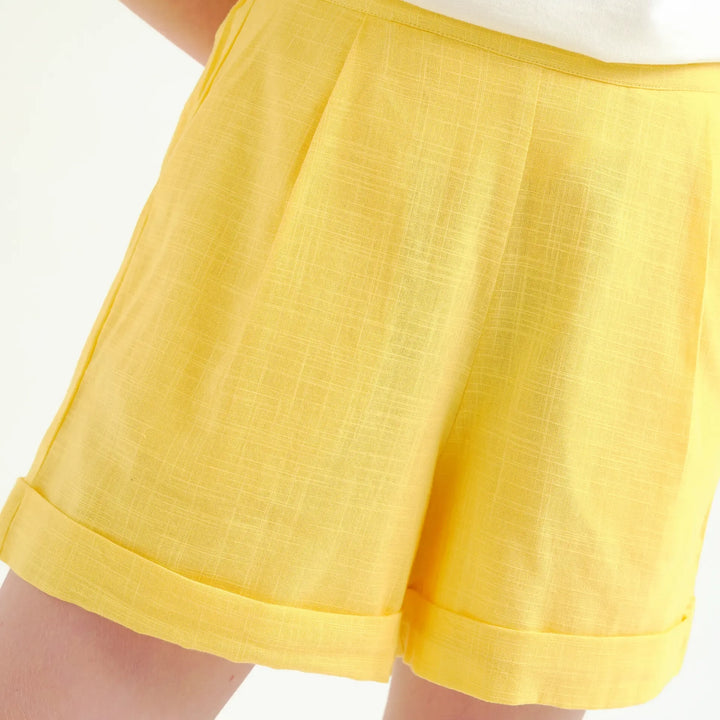 SHORTS - Compañía Fantástica, Giallo cotone