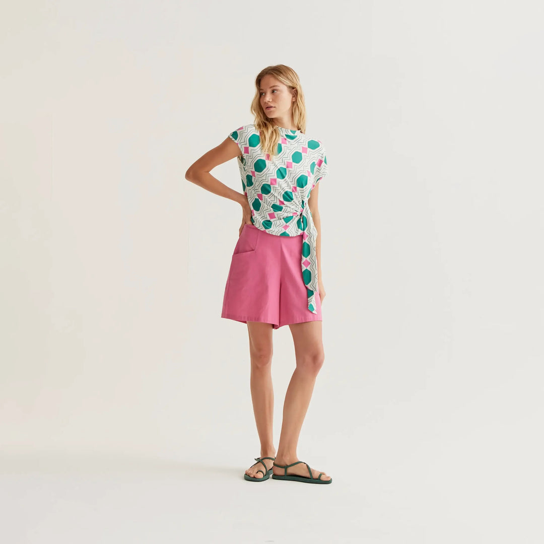 SHORTS - Compañía Fantástica, 100% algodón rosa