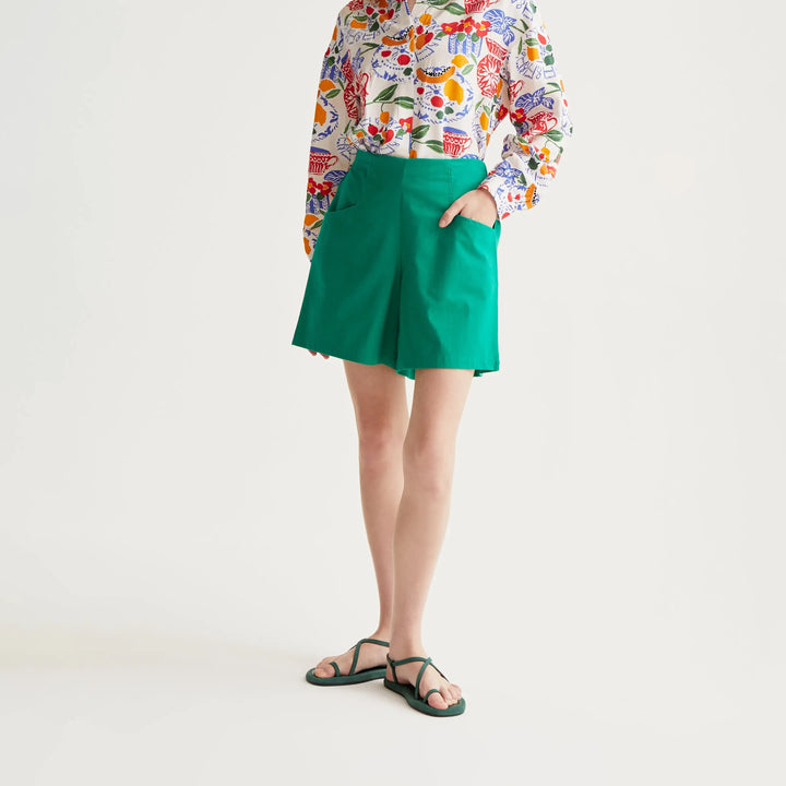 SHORTS - Compañía Fantástica, 100% cotone verde
