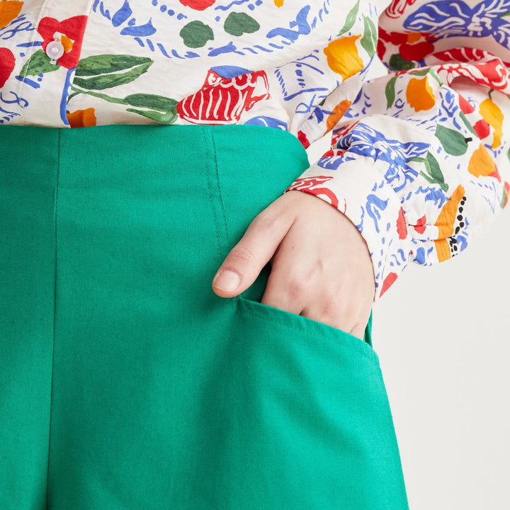 SHORTS - Compañía Fantástica, 100% cotone verde