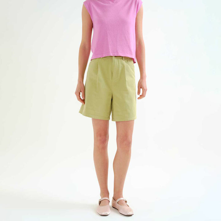 SHORTS - Compañía Fantástica, Verde 100% algodón