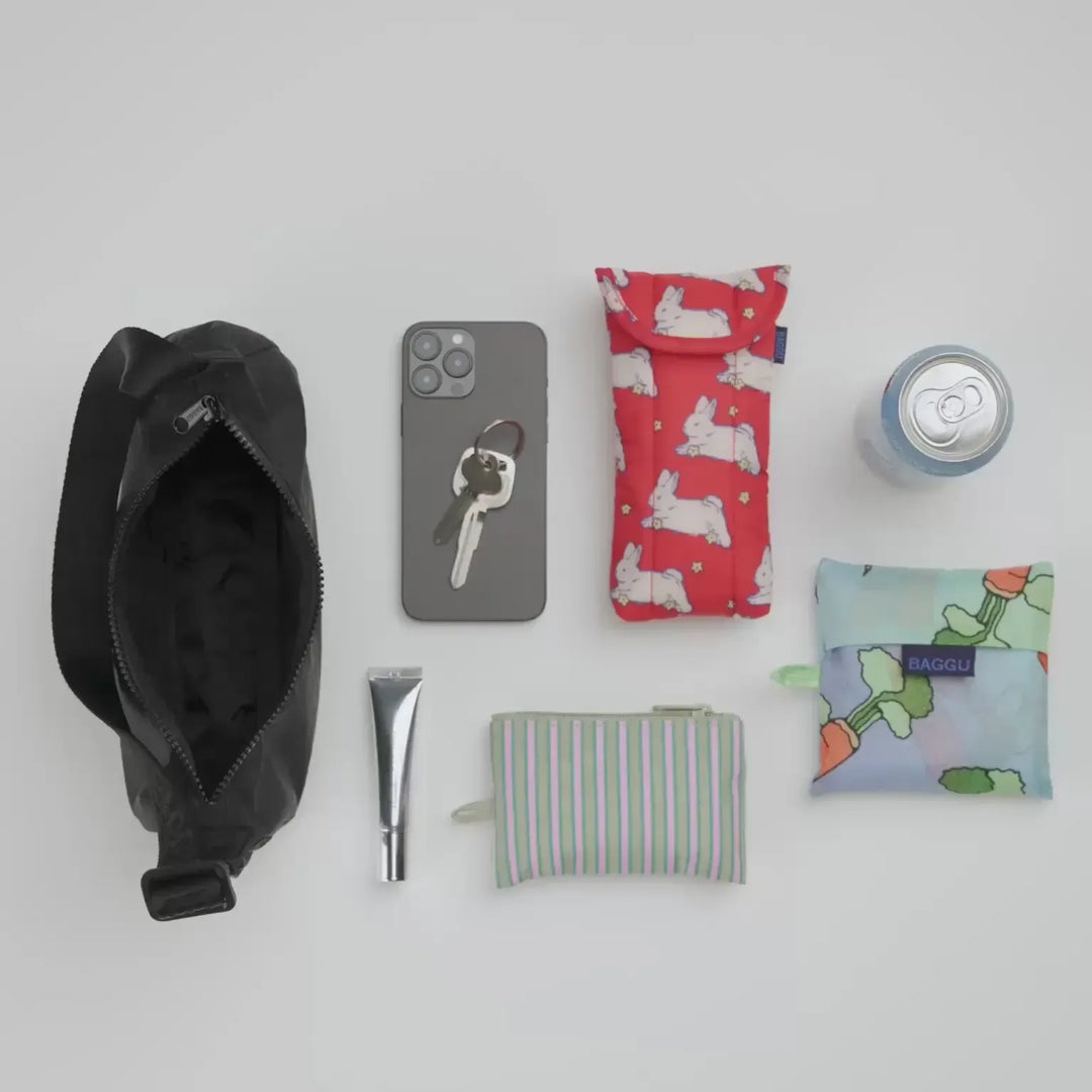 BOLSO - Baggu, Coffee Small Nylon Crescent Bag