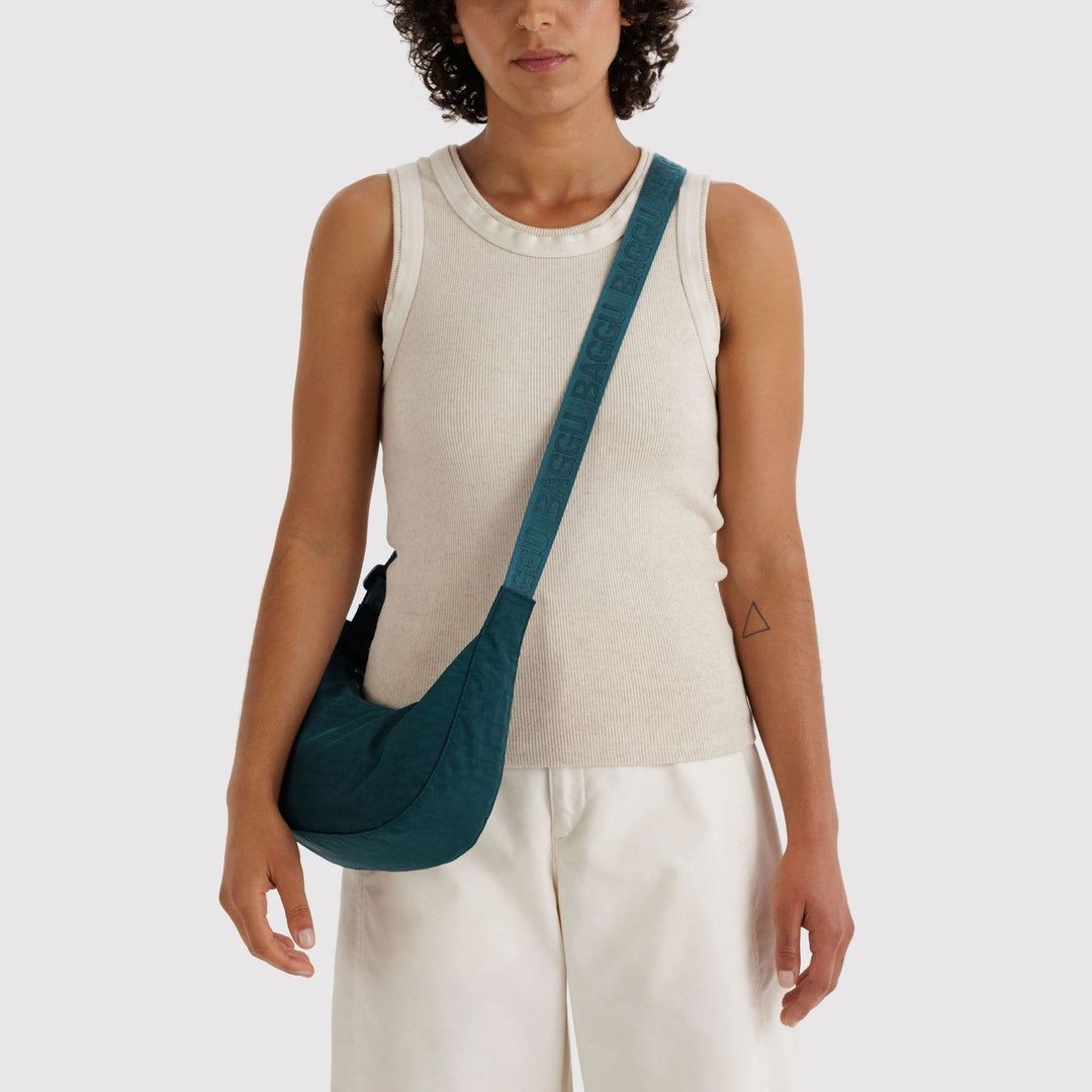 BOLSO - Baggu, Deep Sea Small Nylon Crescent Bag