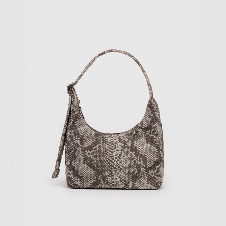 BOLSO - Baggu, Mini Nylon Shoulder Bag Snakeskin