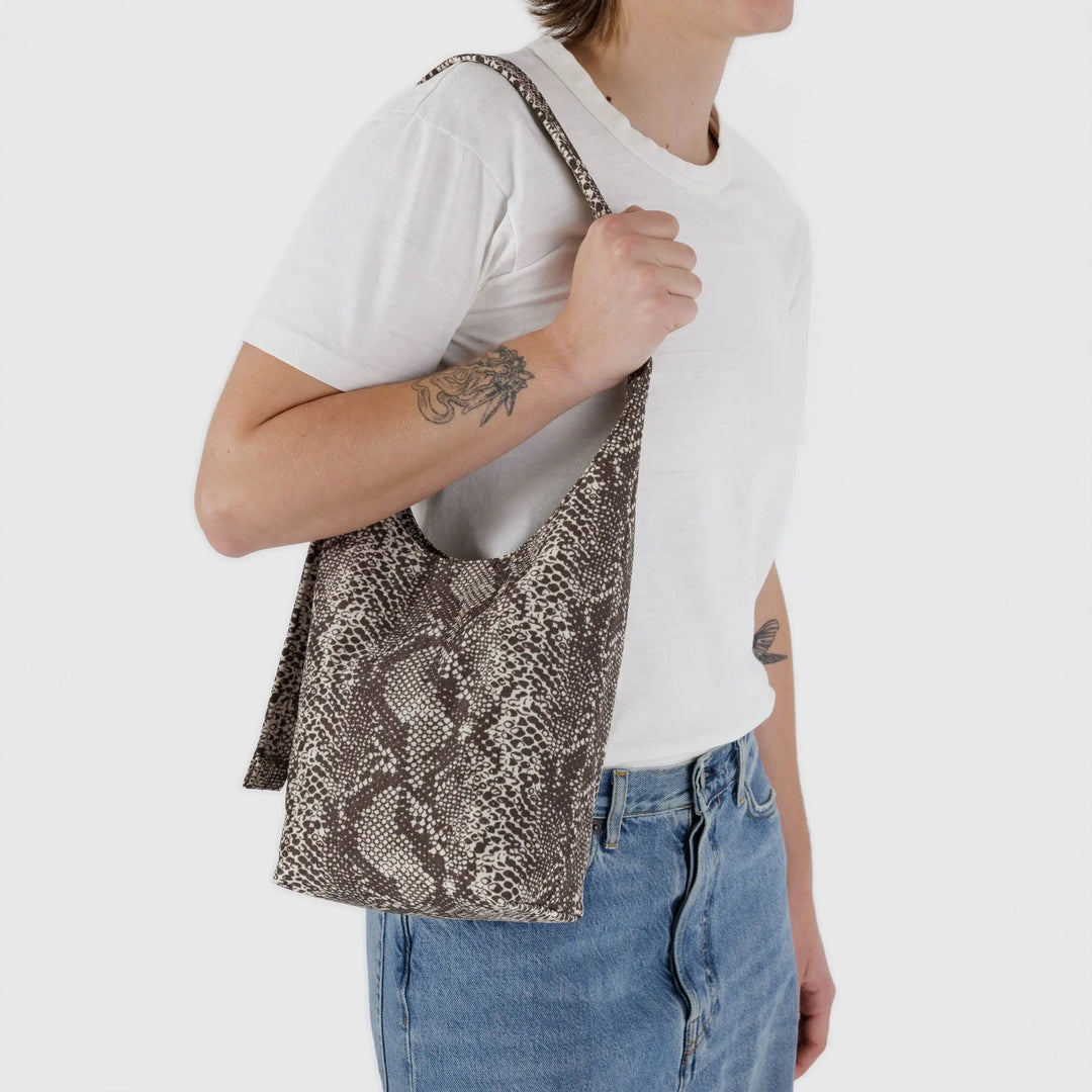 BOLSO - Baggu, Small Nylon Sling Bag Snakeskin