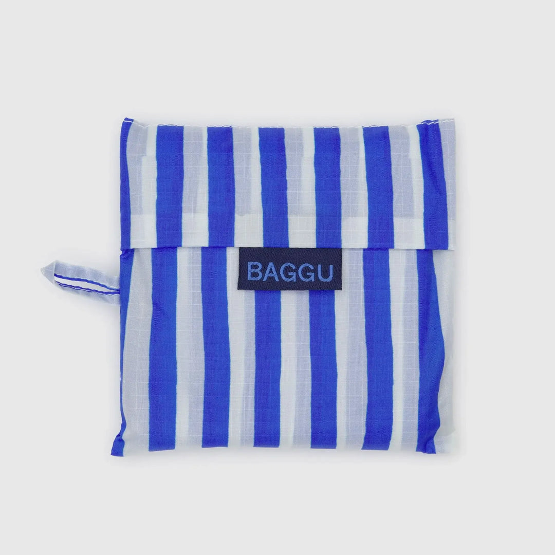 TOTE BAG - Baggu, Blue Painted Stripe