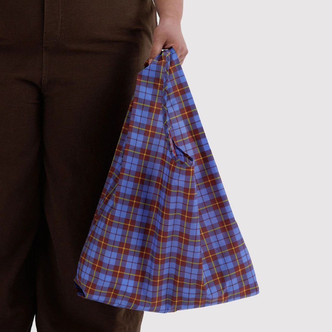 TOTE BAG - Baggu, Blue Tartan Standard