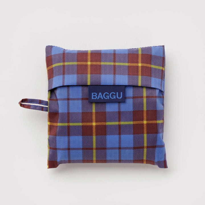 TOTE BAG - Baggu, Blue Tartan Standard