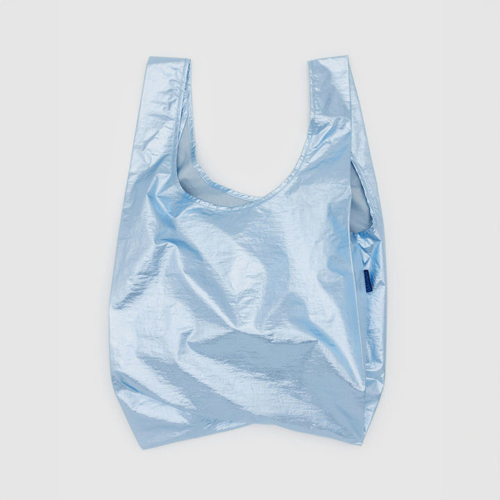 TOTE BAG - Baggu, Metallic Light Blue