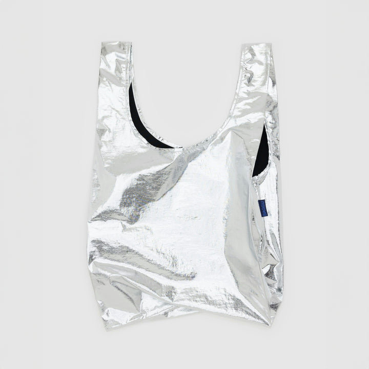 TOTE BAG - Baggu, Metallic Silver