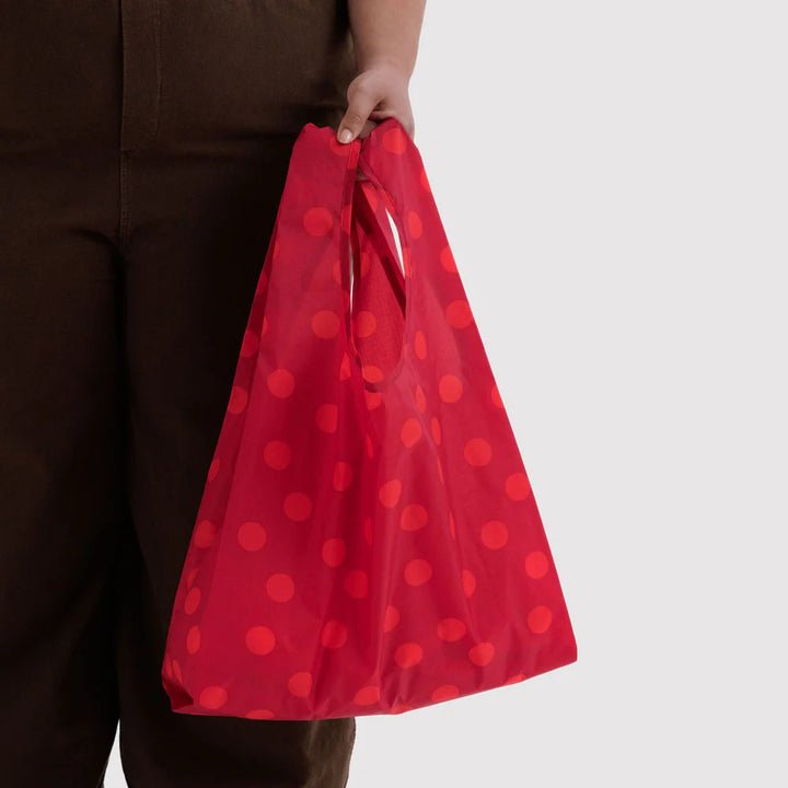 TOTE BAG - Baggu, Fantasia a Righe Sfumate Rosa e Giallo Standard