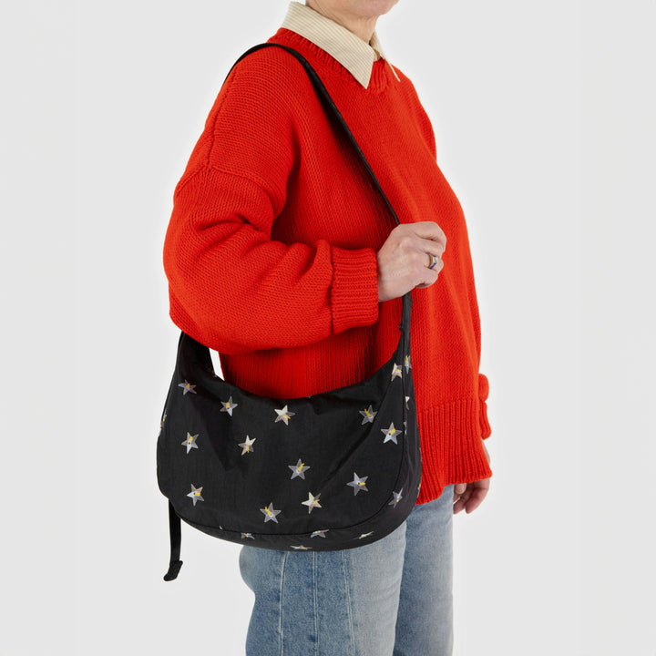 BOLSO - Baggu, Medium Nylon Crescent Bag Stars