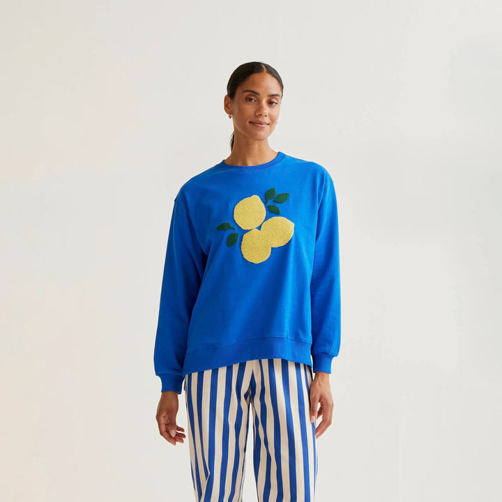 SUDADERA - Compañía Fantástica, Bordado de Limones gigantes