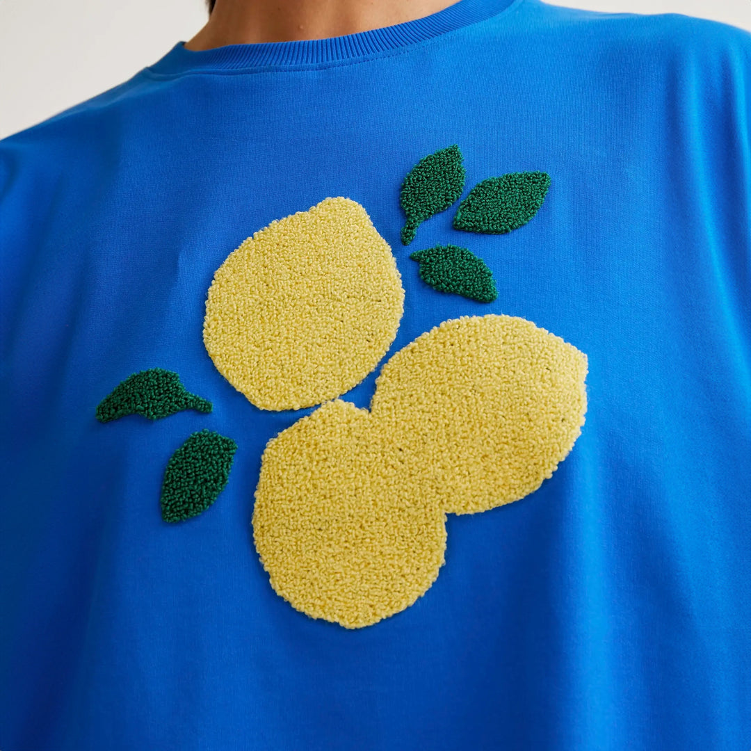 SUDADERA - Compañía Fantástica, Bordado de Limones gigantes