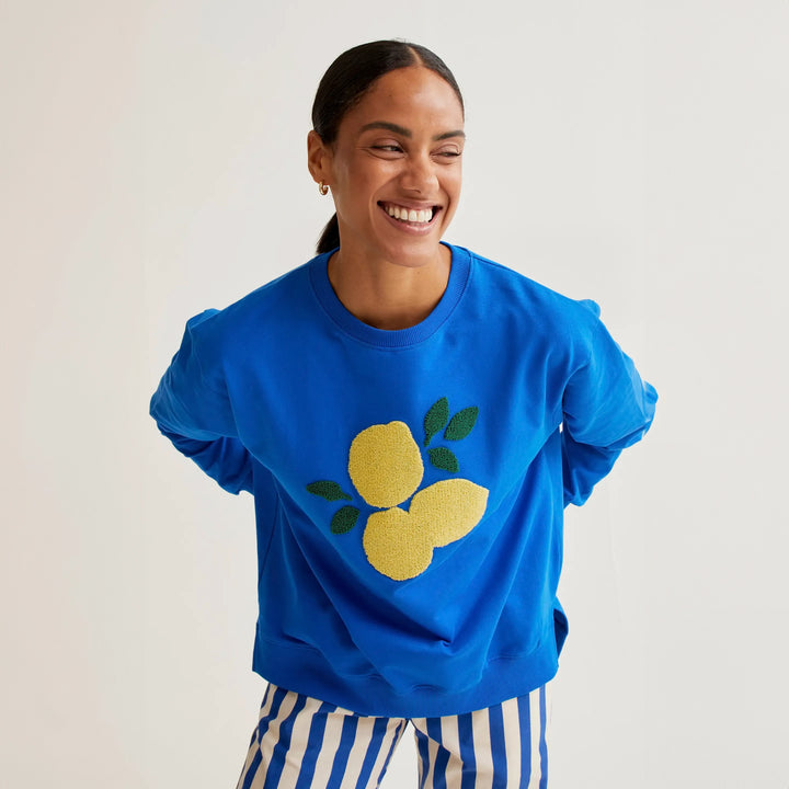 SUDADERA - Compañía Fantástica, Bordado de Limones gigantes