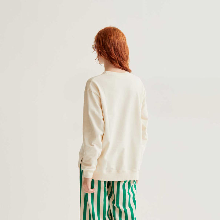 SUDADERA - Compañía Fantástica, Bordado de flor gigante roja