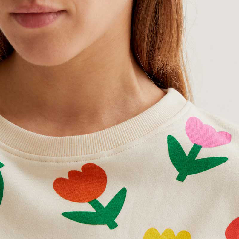 SUDADERA - Compañía Fantástica,  Estampado Multicolor Tulips