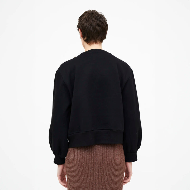 SUDADERA - Wild Pony, Negra con cuello joya.