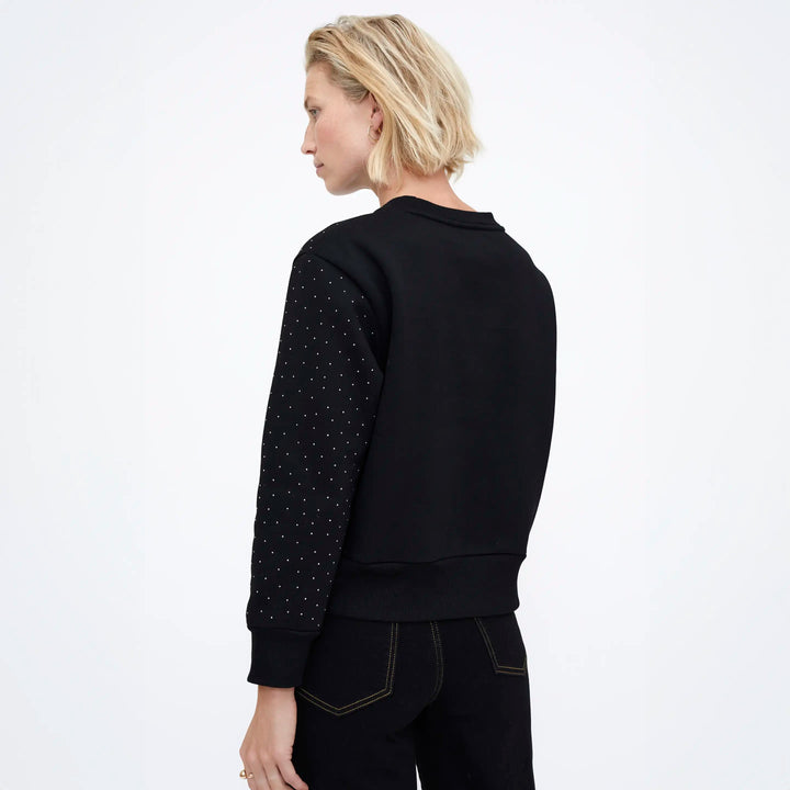 SUDADERA - Wild Pony, Negra con strass plateado.