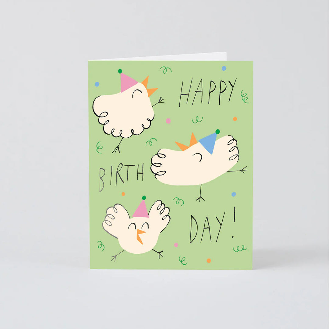TARJETA FELICITACIÓN - Wrap Magazine, Happy Birthday Bird Party