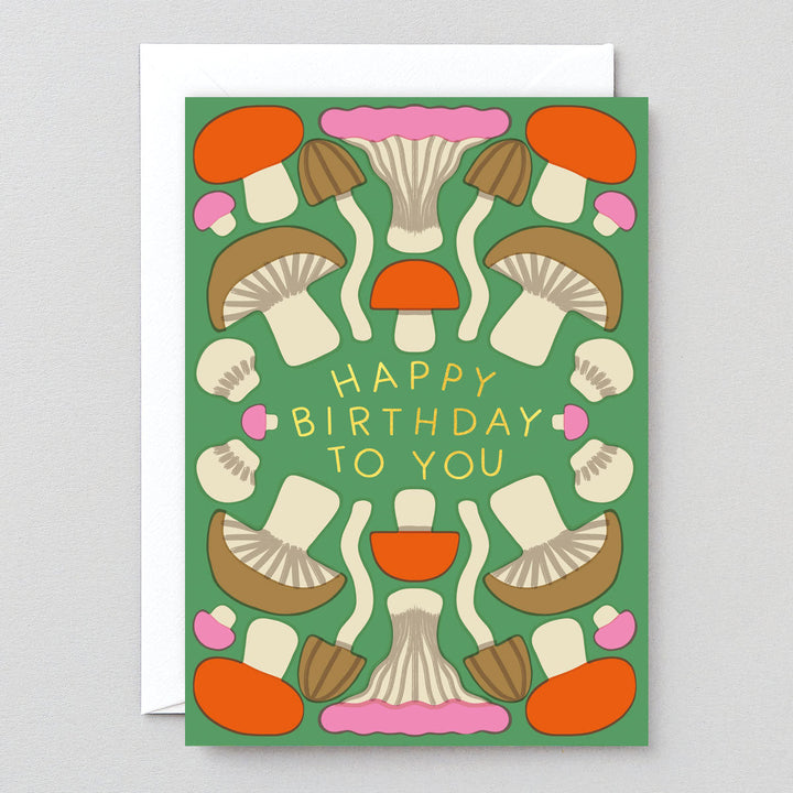 TARJETA FELICITACIÓN - Wrap Magazine, Happy Birthday Mushrooms