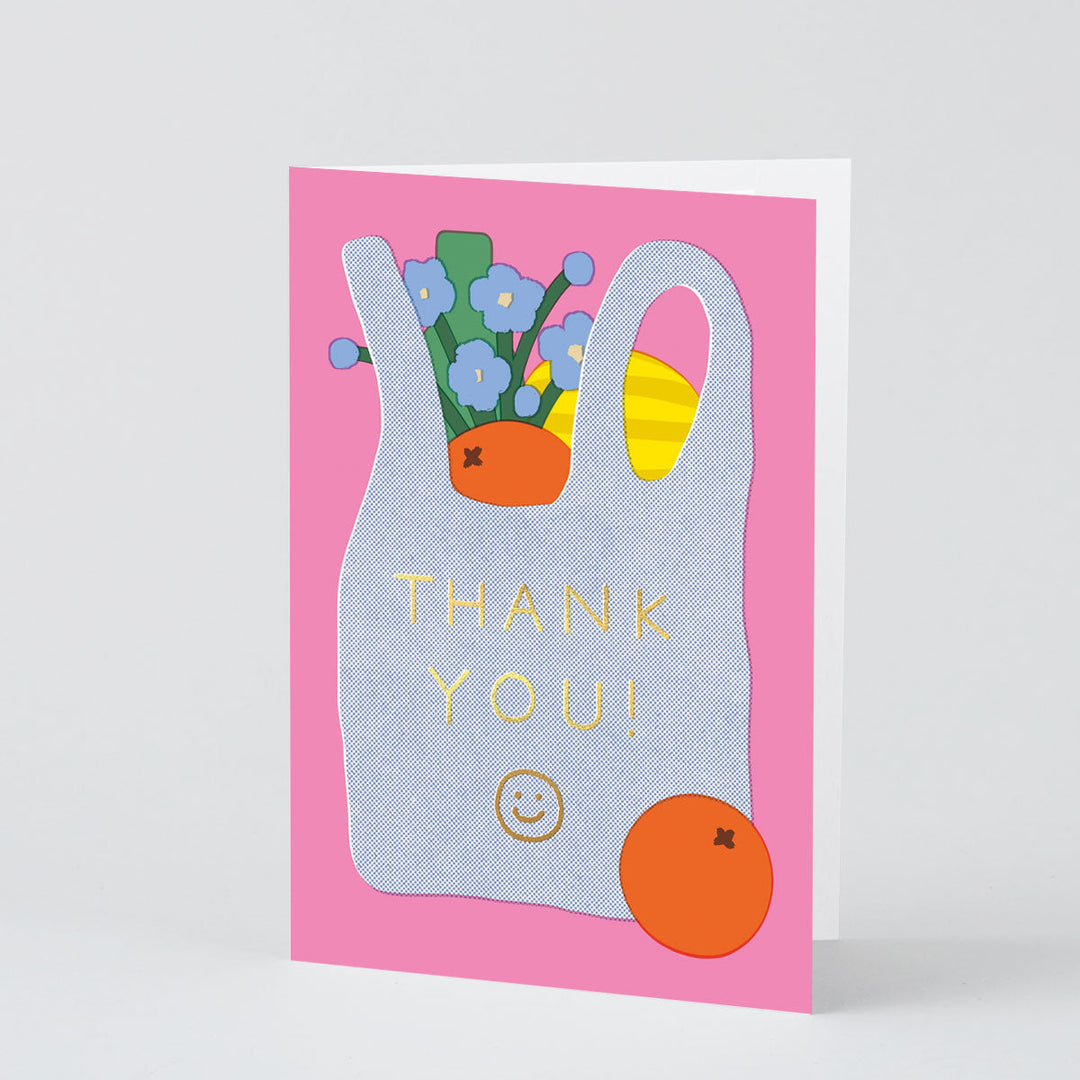 TARJETA FELICITACIÓN - Wrap Magazine, Thank You Shopping Bag