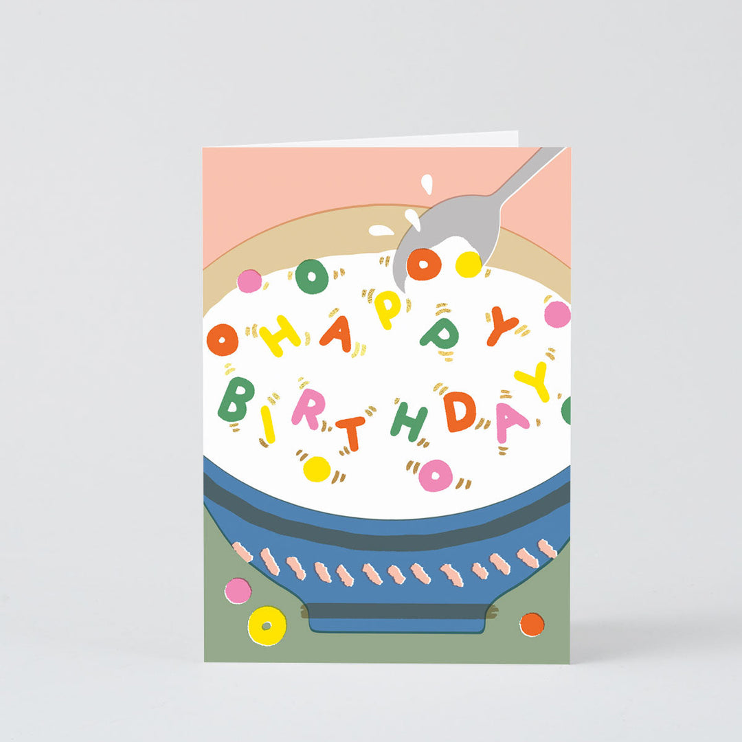 TARJETA FELICITACIÓN - Wrap Magazine, Happy Birthday Cereal