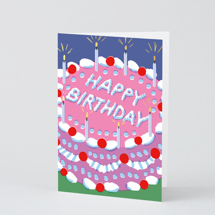 TARJETA FELICITACIÓN - Wrap Magazine, Happy Birthday Icing cake