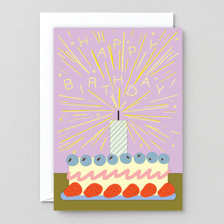 TARJETA FELICITACIÓN - Wrap Magazine, Happy Birthday Sparkler