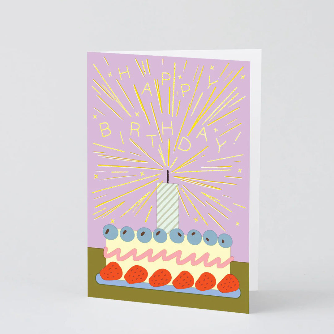 TARJETA FELICITACIÓN - Wrap Magazine, Happy Birthday Sparkler
