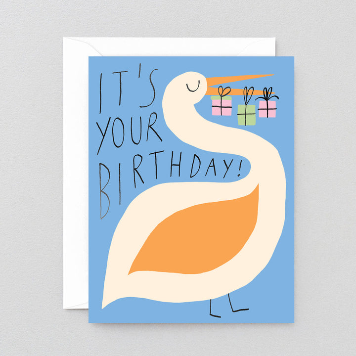 TARJETA FELICITACIÓN - Wrap Magazine, It's Your Birthday Stork