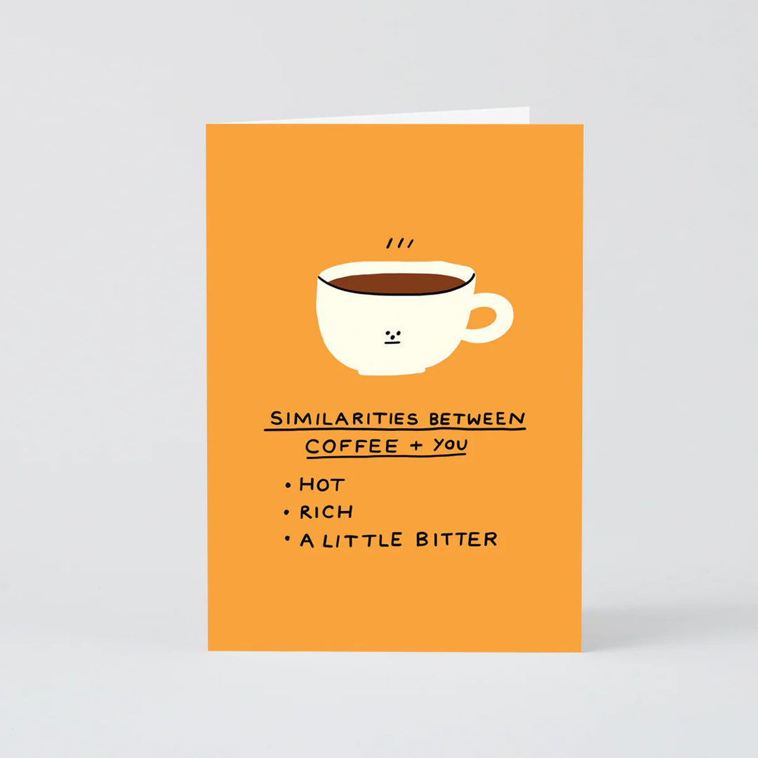 TARJETA FELICITACIÓN - Wrap Magazine, Coffee vs You