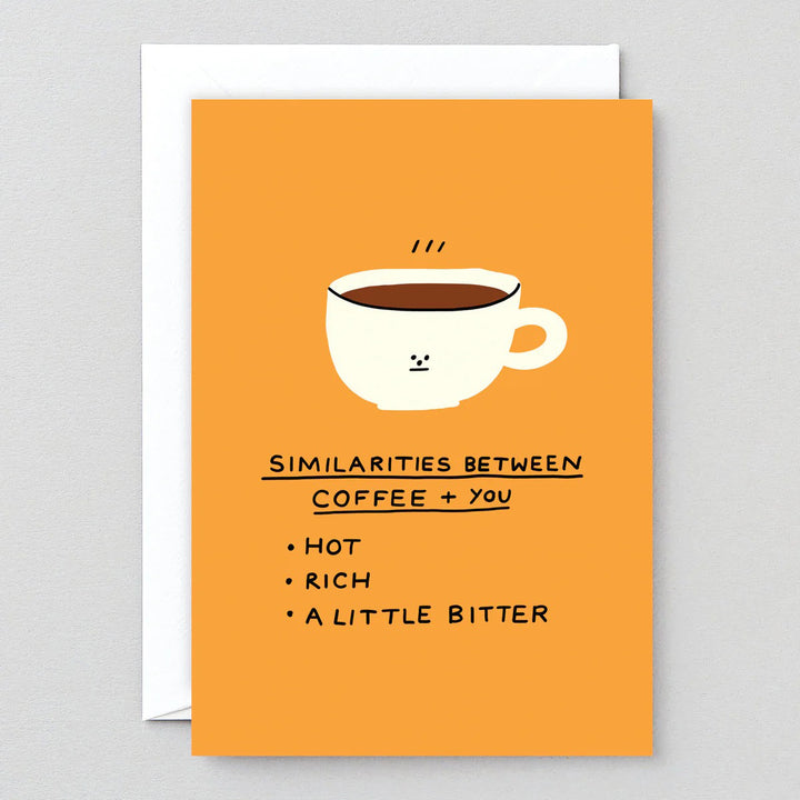 TARJETA FELICITACIÓN - Wrap Magazine, Coffee vs You